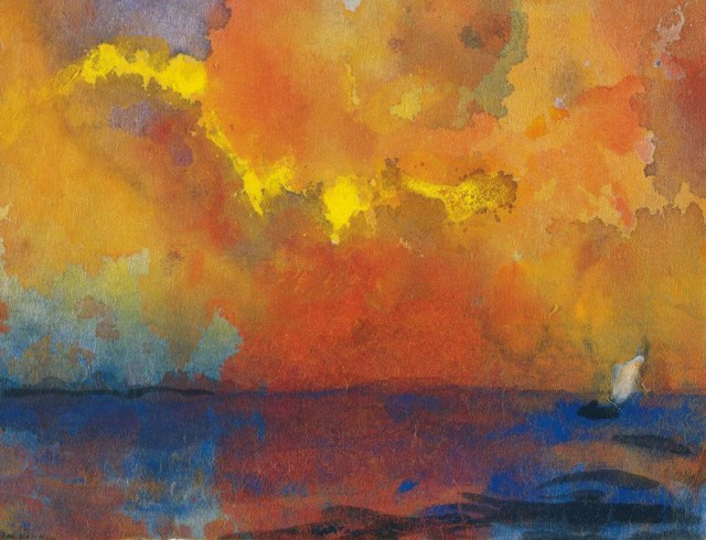 Emil Nolde - Meer im Abendlicht [Sea in the Evening Light] (c. 1938-1945)