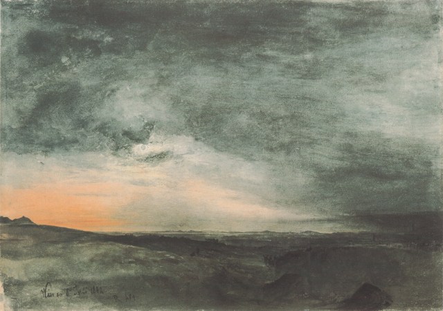 Rudolf von Alt- Solar Eclipse, Vienna (1842)
