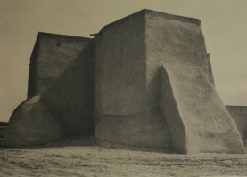 Ansel Adams - Saint Francis Church, Ranchos de Taos, New Mexico (1929)