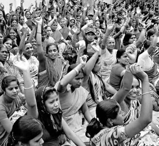 M.A. Sriram - Striking anganwadi workers (2014)