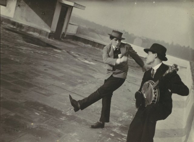 T. Lux Feininger - [Charleston on the Bauhaus Roof] (1927)