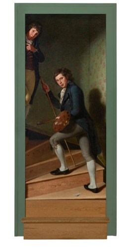 Charles Willson Peale - Staircase Group (Portrait of Raphaelle Peale and Titian Ramsay Peale I) (1795)