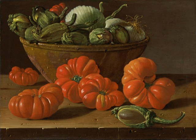 Luis Meléndez - Still Life with Tomatoes, a Bowl of Aubergines and Onions (c. 1771-1774)