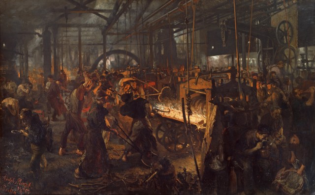 Adolph von Menzel - Iron Rolling Mill (Modern Cyclopes) (1872-1875)