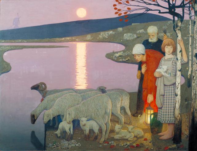 Pastoral 1923-4 by Frederick Cayley Robinson 1862-1927