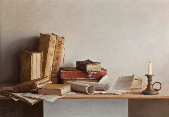 Guillermo Muñoz Vera - Libros antiguos y palmatoria (2002)
