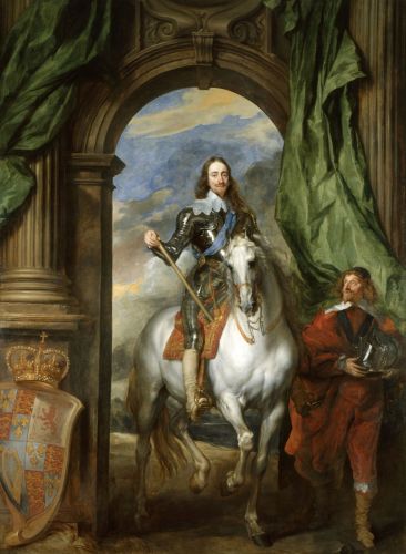 Anthony van Dyck - Charles I with M. de St Antoine (1633)