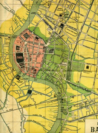 Bangkok Siam - Map (1928)