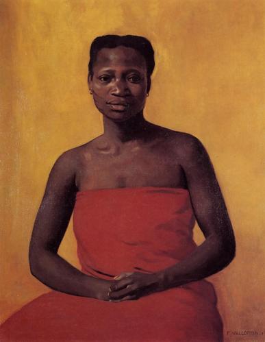 Félix Vallotton -- Seated Black Woman, Front View (1911)