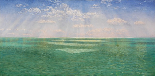 John Brett - The British Channel Seen from the Dorsetshire Cliffs (1871)