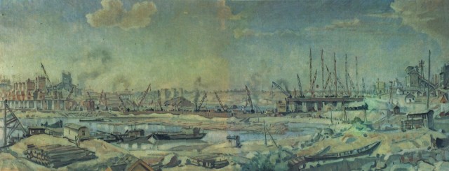 Konstantin Bogaevsky - Industrial Landscape (c. 1930)