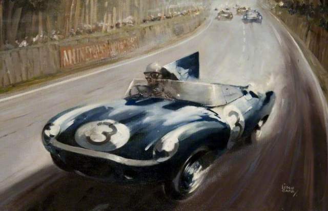 Carr, Leslie, 1891-after 1951; D-Type Jaguar at Le Mans 1957