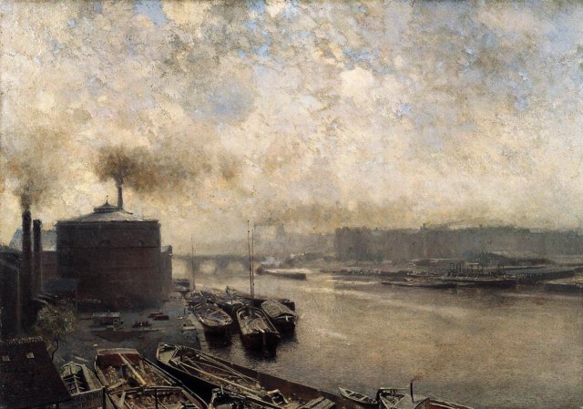 Adolf von Meckel - British Gas Works on the River Spree (before 1893)