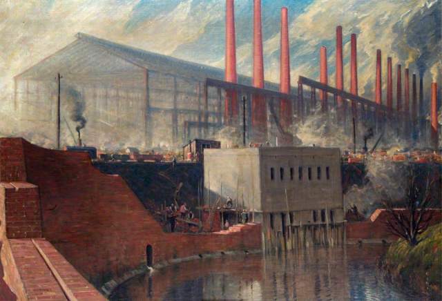 Holmes, Charles John, 1868-1936; A Two-Year-Old Steel Works: Erected during the War for Messrs. Steel, Peech &amp; Tozer, Ltd, Phoenix Works, Rotherham
