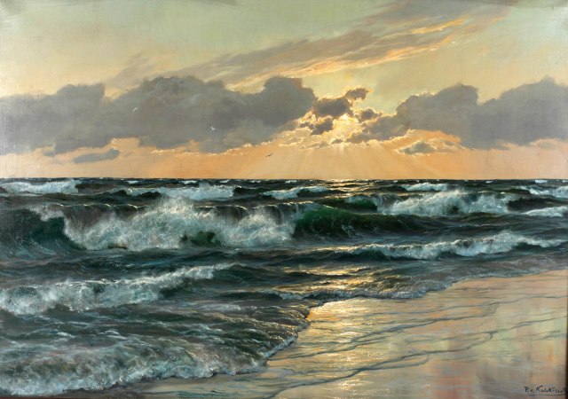 Patrick von Kalckreuth - Seascape at Sunset (c. 1950)