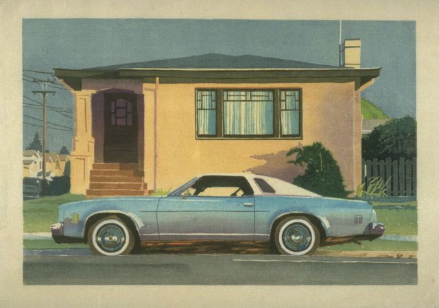 Robert Bechtle - Working Proof 2 for Albany Monte Carlo (1990)