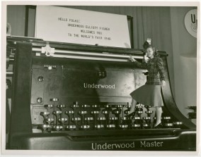 Giant Underwood Typewriter at New York World's Fair (1940)