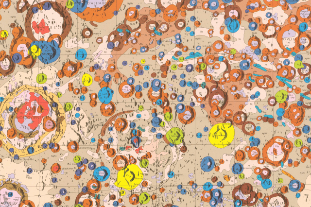 D.E. Stuart-Alexander - Geologic map of the central far side of the Moon (1978) [detail]