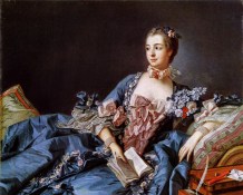 François Boucher - Portrait of Madame de Pompadour (c. 1750-1758)
