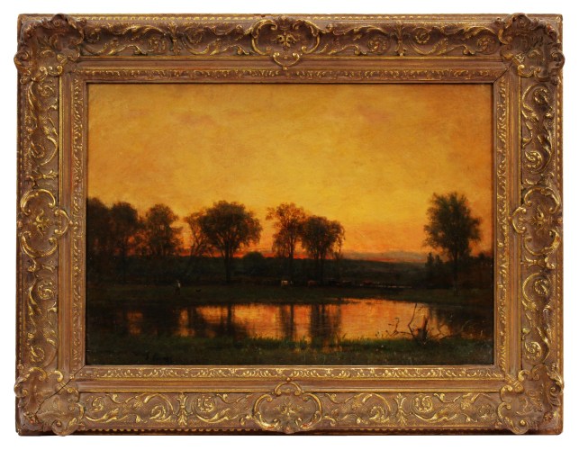 George Inness - Autumn Landscape with Cattle