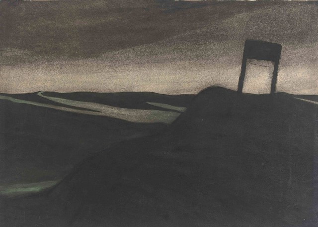 Léon Spilliaert - Landscape with Sign, Nocturne (circa 1907)
