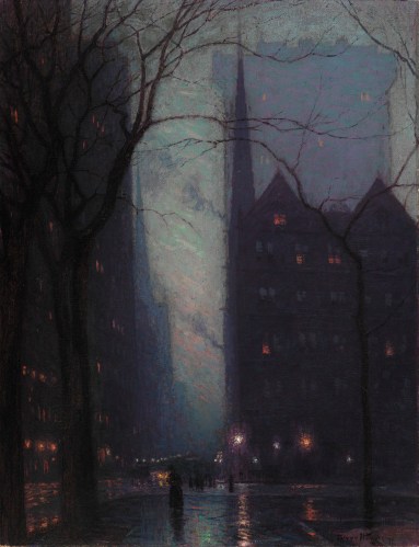 Birge Harrison - Fifth Avenue at Twilight (ca. 1910)