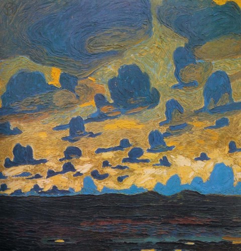 Wenzel Hablik - Sylt, Kampen, Dunkle Wolken, Watt (1907)