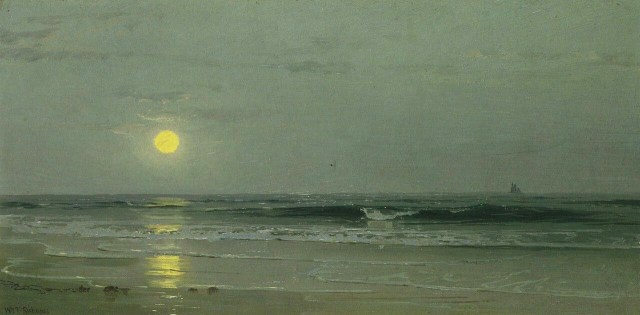 William Trost Richards - [Moonrise over the Beach]