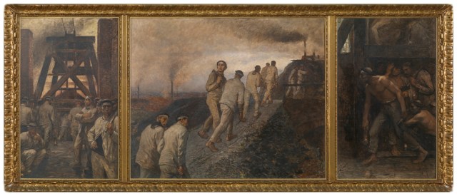 Constantin Meunier - Mine Triptych (Descent, Calvary, Ascent) (c 1900)