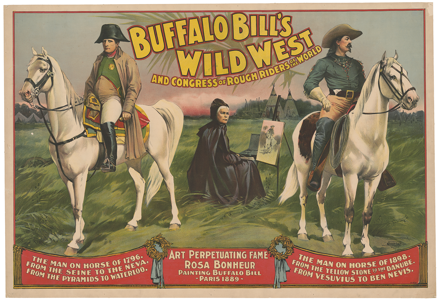 Buffalo Bill's Wild West and Congress of Rough Riders of the World - Courier Litho. Co., Buffalo, N.Y. (c 1896) small