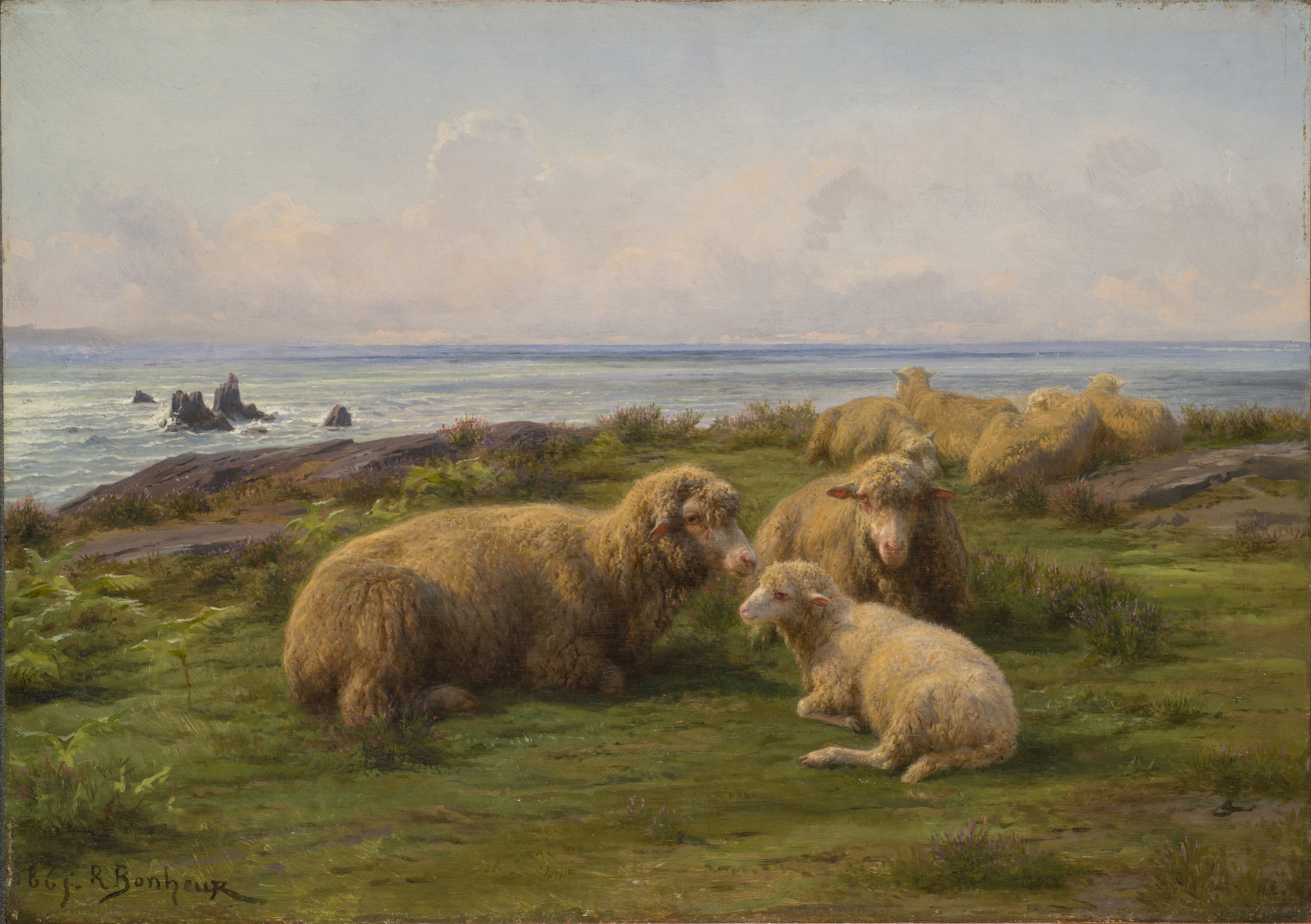 Rosa Bonheur - Moutons au bord de la Mer (1865)