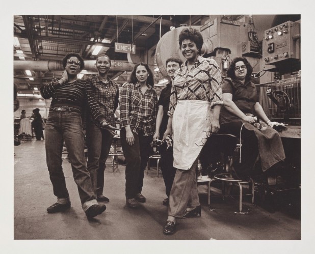 Russ Marshall - Press Operators, GM Fisher Body Trim Plant, Fort Street, Detroit, Michigan (1982, printed 1997)
