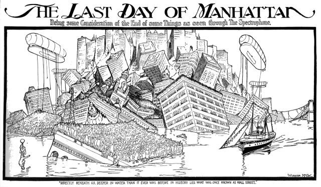 Winsor McCay - The Spectrophone - The Last Day of Manhattan (New York Herald, Feb 26, 1905)